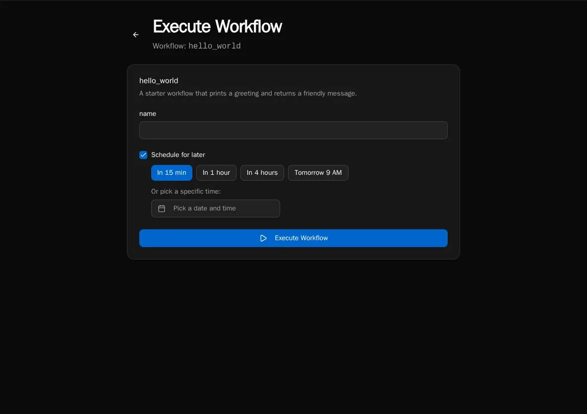 Quick picks and date-time picker expanded
