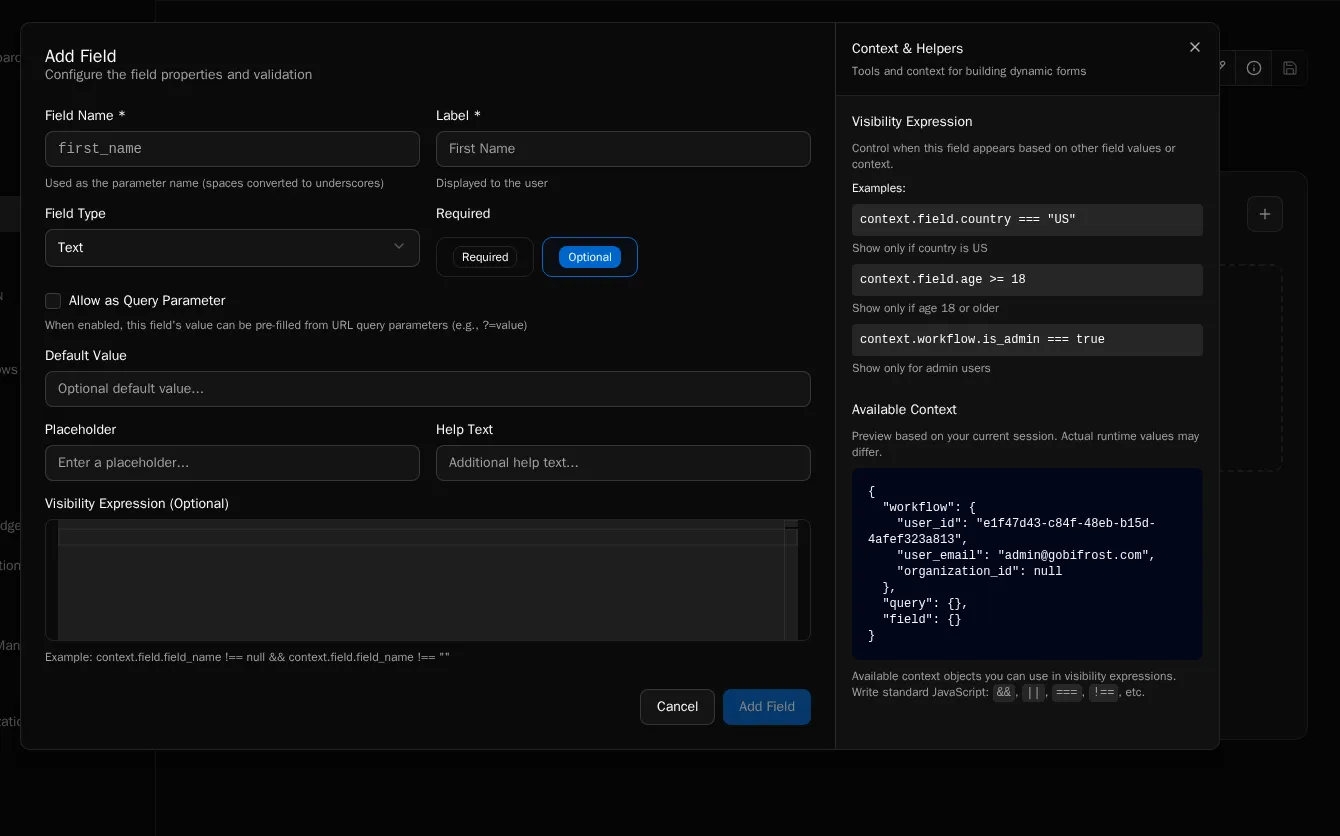 Visibility Expression Configuration